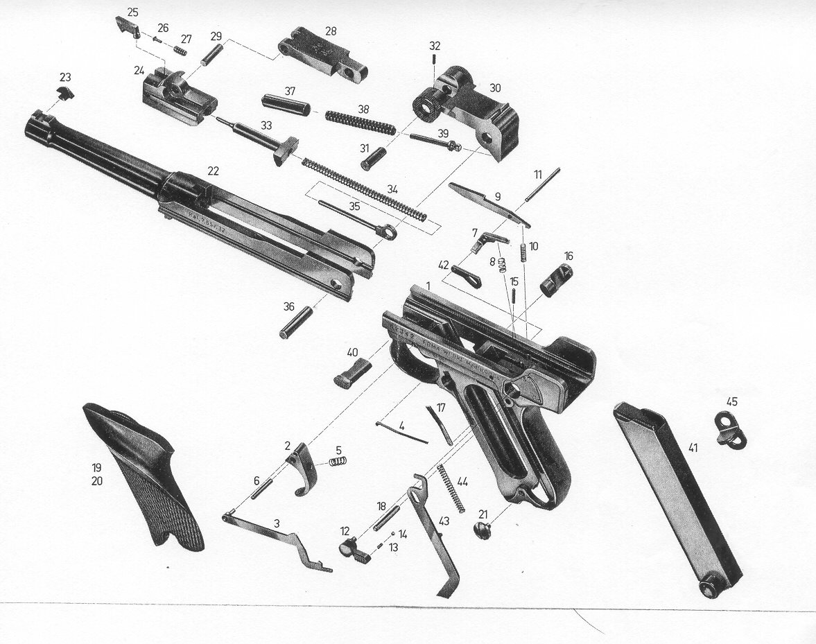 #Z-251 Gun Parts Erma Luger .22 Firing Pin Spring Guide 