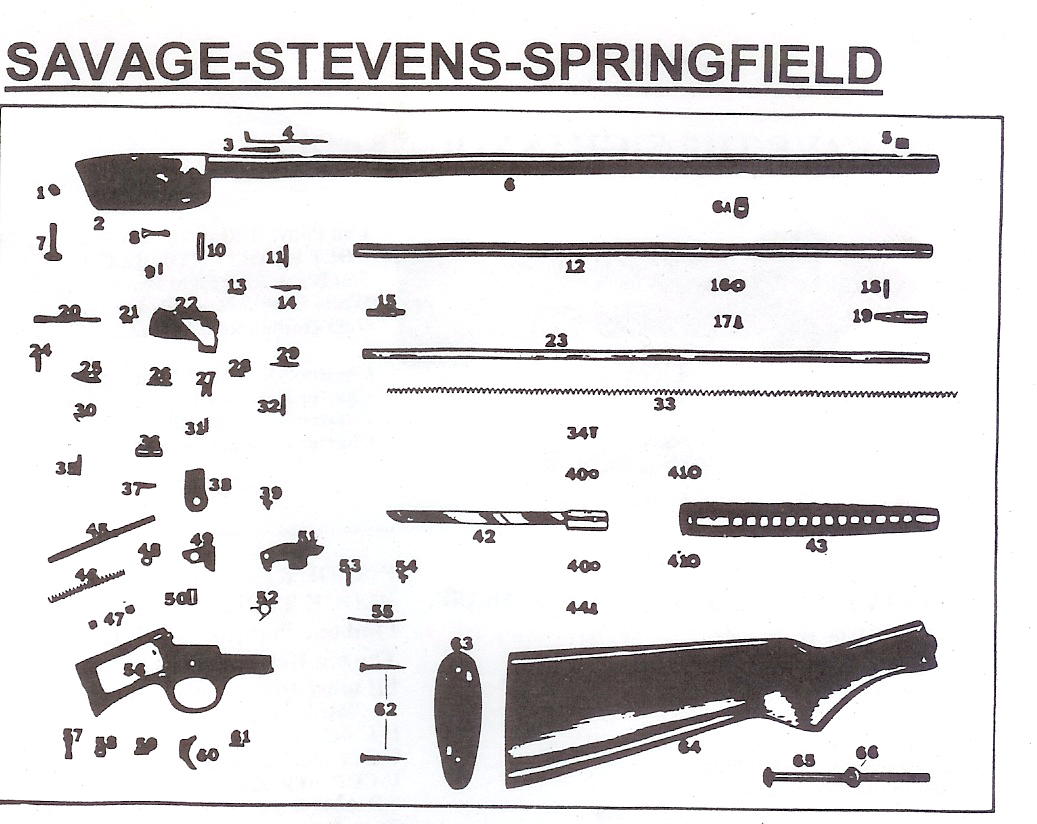 Springfield 4 5 56 66 84 86 & Firing Pin P/N 56-77 Stevens Savage 