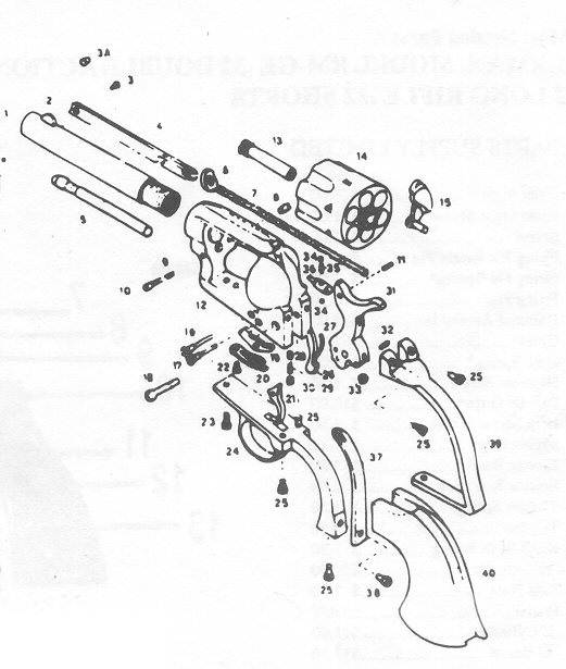 Single Action Revolver Parts Diagram