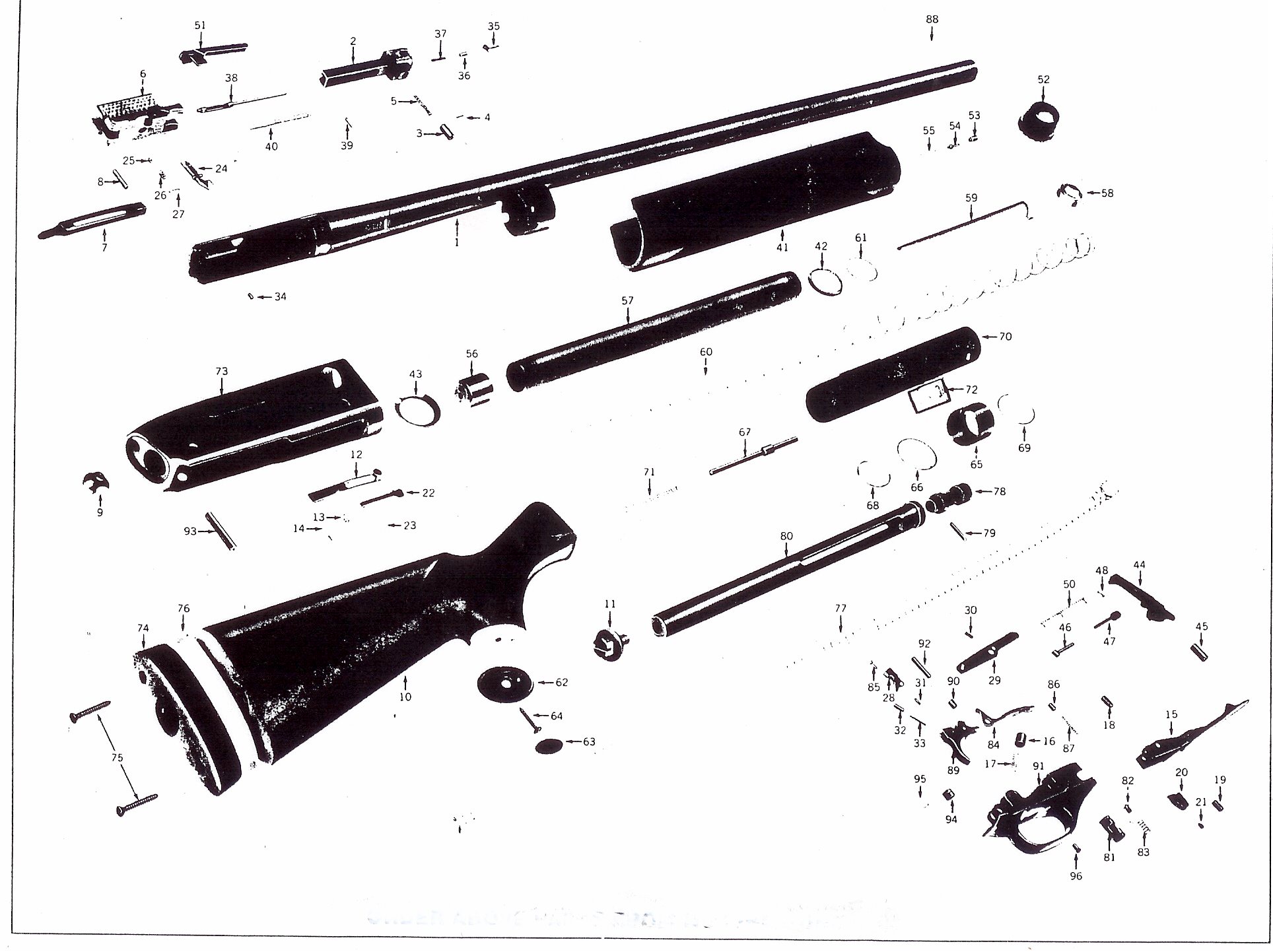 disassembly of a winchester model 25 12 gauge shotgun